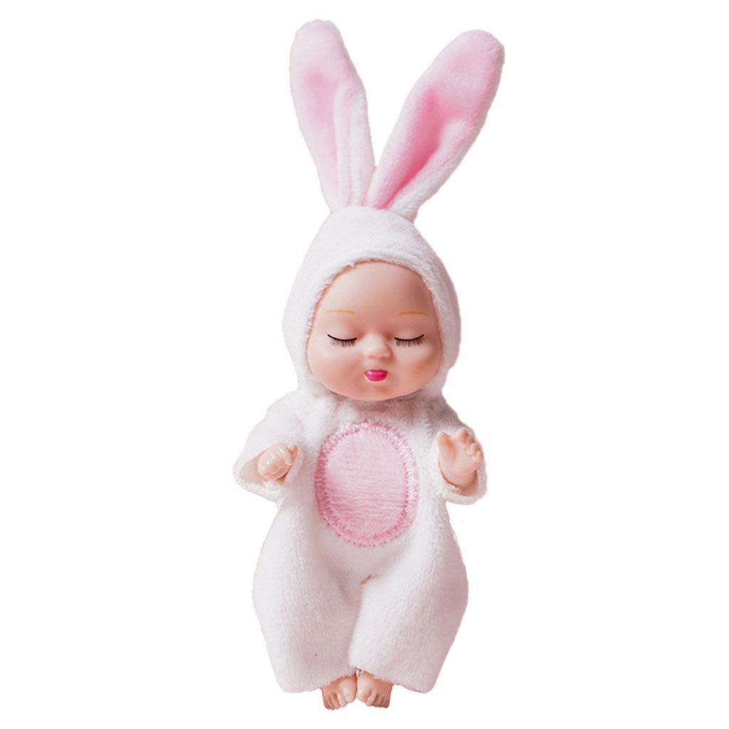 Cartoon Sleeping Baby Doll Keychain Accessories Car Toy Gifts Decor Rabbit