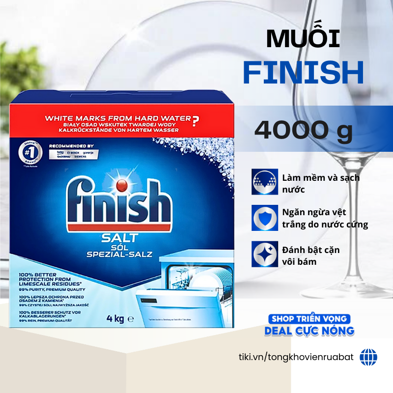 Muối rửa chén Finish 4.0kg