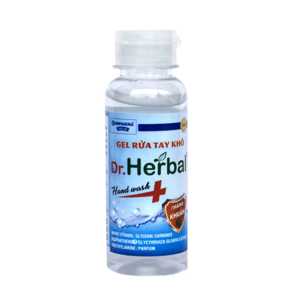 Gel Rửa Tay Khô Dr.Herbal - HDPHARMA - Kháng Khuẩn Mạnh (100 ml)