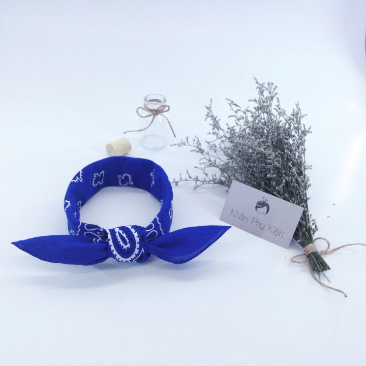 Khăn Bandana Màu Xanh Dương - Mã B006