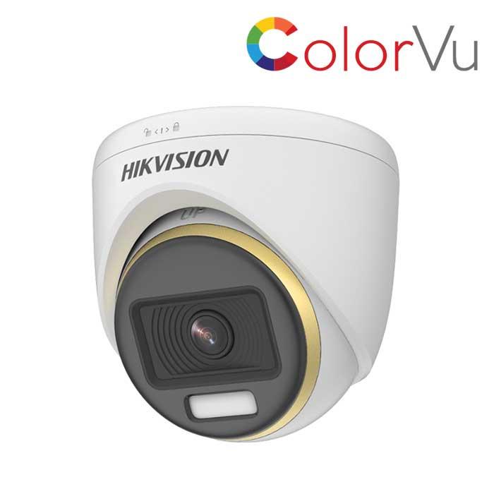 Camera Dome HDTVI ColorVu thế hệ mới HIKVISION DS-2CE70DF3T-MFS (2.0MP, có màu ban đêm, có tích hợp mic thu âm, hỗ trợ đèn trợ sáng 20m) - Hàng chính hãng