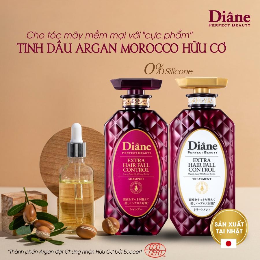 Dầu Gội Kích Thích Mọc Tóc Moist Diane Extra Hair Fall Control 450ml Phục Hồi và Kiểm Soát Tóc Rụng số 1 Nhật Bản