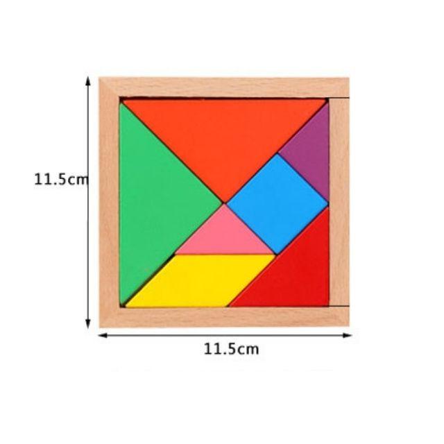 Đồ chơi xếp hình phát triển trí tuệ Montessori bằng gỗ