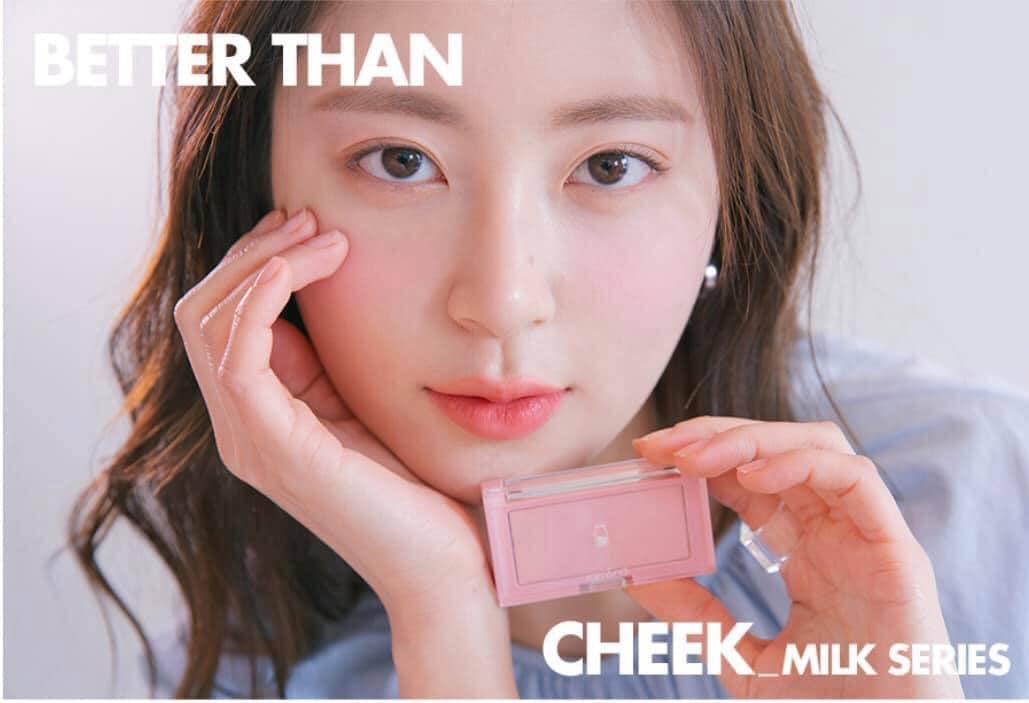 [3 MÀU MỚI][MILK SERIES] Phấn Má Hồng Xinh Xắn Ngọt Ngào Dạng Nén Romand Better Than Cheek 3.8g