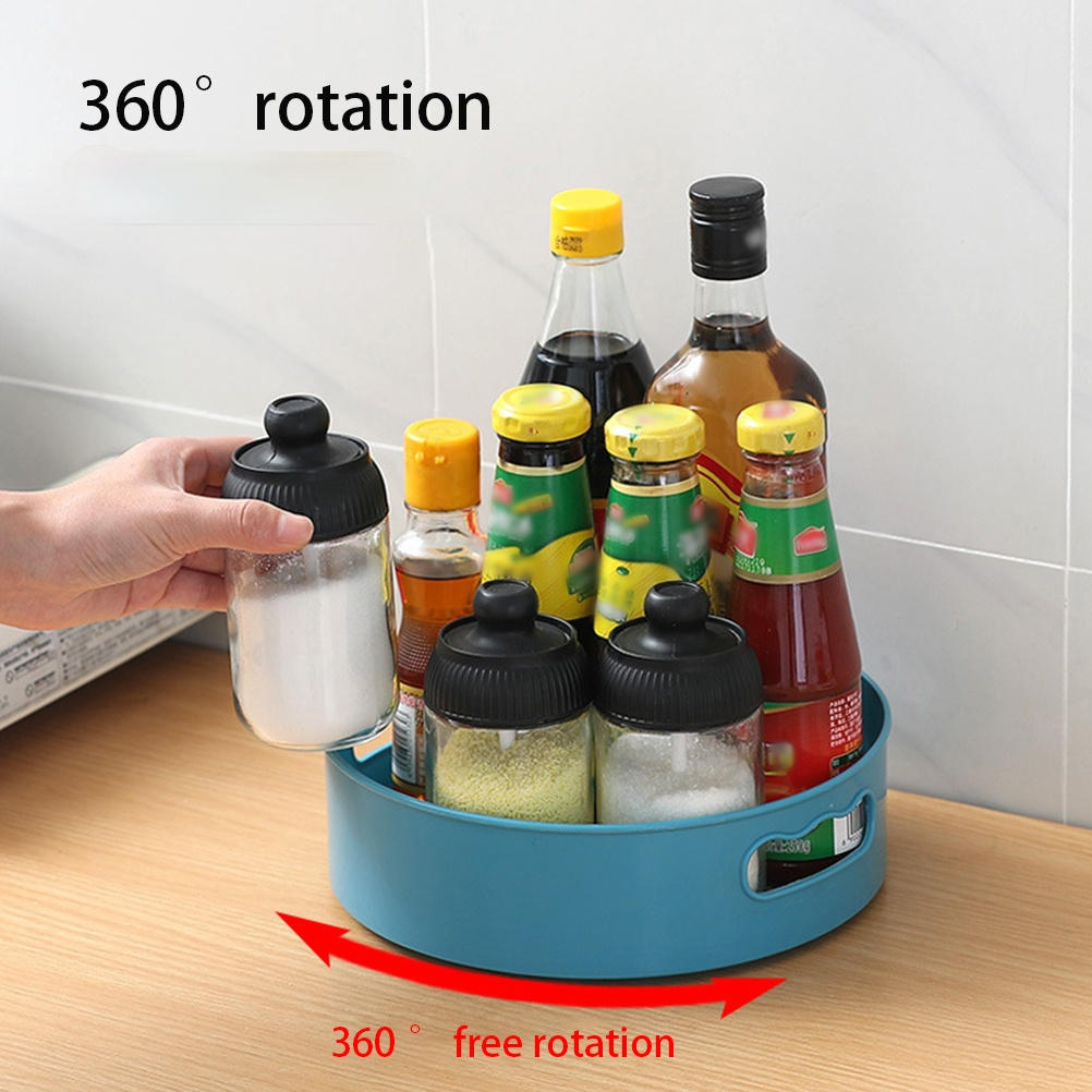 Khay Đựng Đồ, Gia Vị, Mỹ Phẩm Xoay 360 Độ - Chống Trượt Đa Năng Cho Nhà Bếp / Phòng Tắm / Nhà Cửa