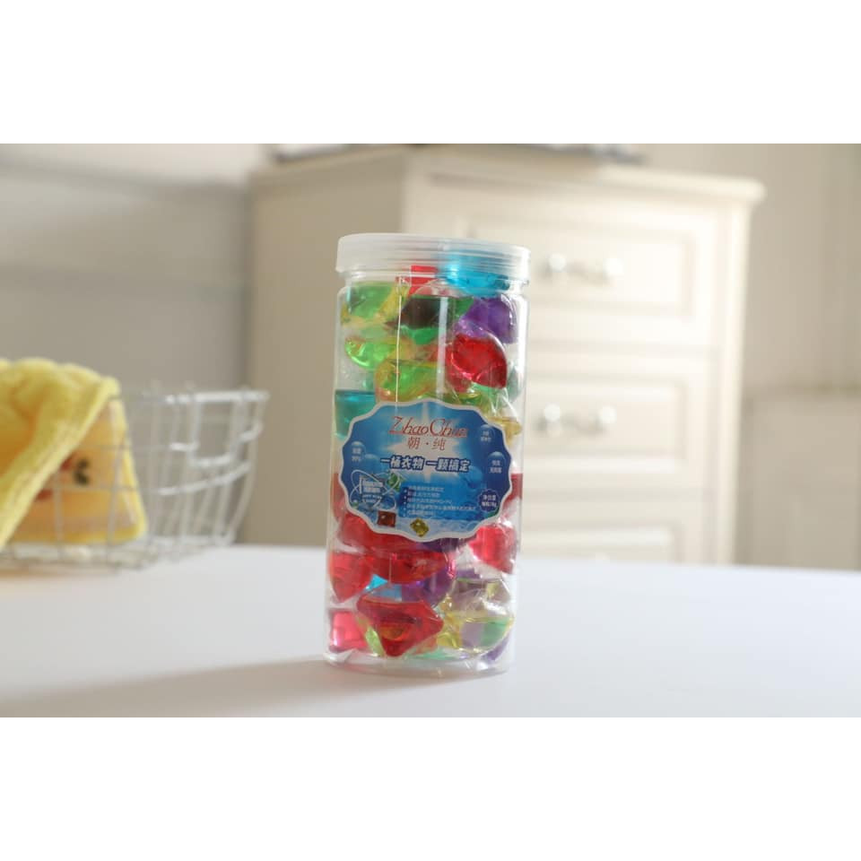 Viên giặt xả quần áo nội địa mix nhiều mùi hương tẩy vết bẩn 30 viên