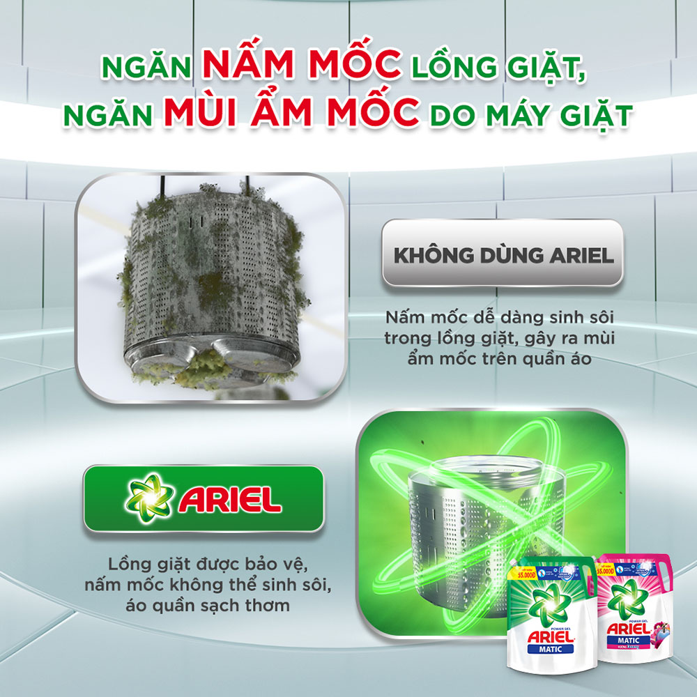 Combo 2 Nước Giặt Ariel Matic Hương Downy 3.2kg