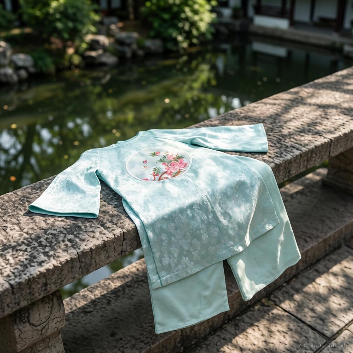 Áo dài bé 3-4 tuổi (12-16kg) hàng thanh lý/secondhand new 90% (hồng/xanh)