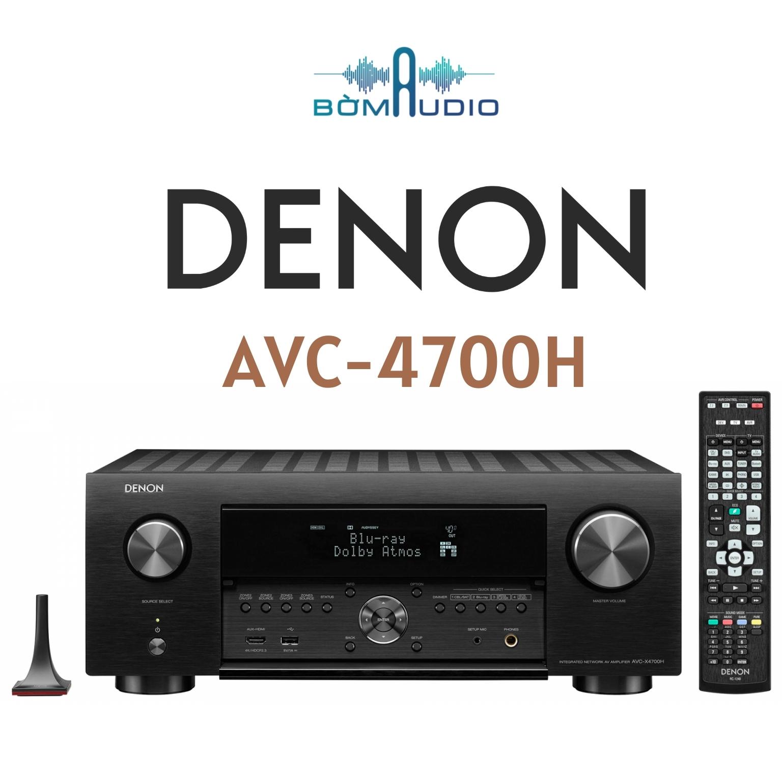 DENON AVC-X4700H | Amply Xem Phim Nghe Nhạc 9.2 Kênh Đỉnh Cao Của Thương Hiệu Denon | Chuẩn 8K, Dolby Atmos, DTS: X, DTS Virtual: X , IMAX Enhanced và Auro-3D cổng eARC - Công suất 125W/Kênh | Hàng Chính Hãng _ Mới 100%