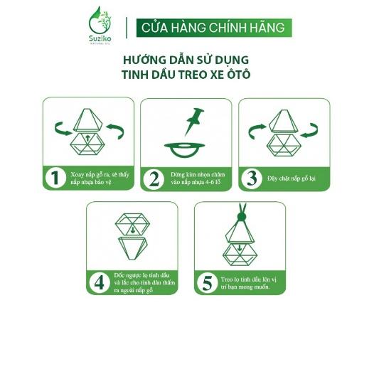 Tinh Dầu Treo Xe Oải Hương SUZIKO giải stress, tinh dầu chống trầm cảm loại 7ml