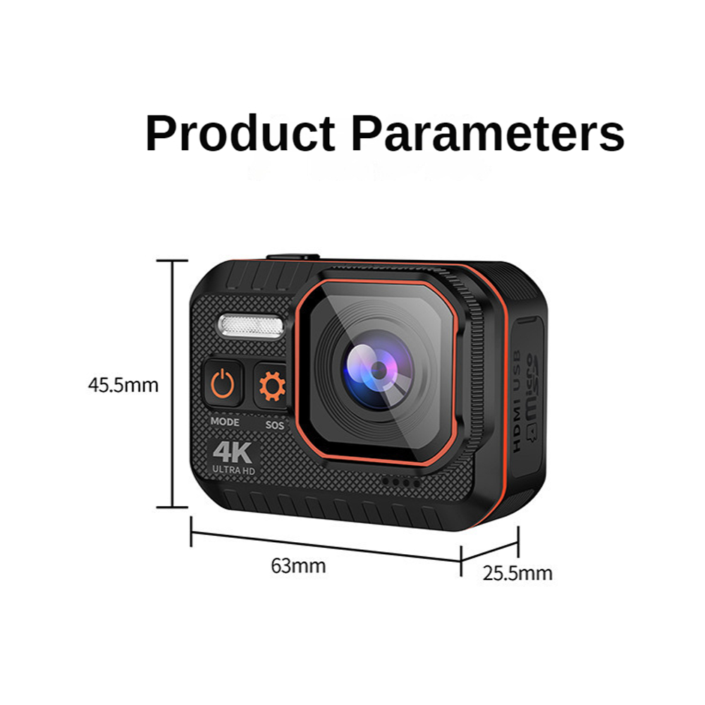 Camera hành động HD với màn hình điều khiển từ xa Sport Sport Sport 4K Camera Drive Recorder Sports Camera Máy ảnh Mũ bảo hiểm Snorkeling Action Cam