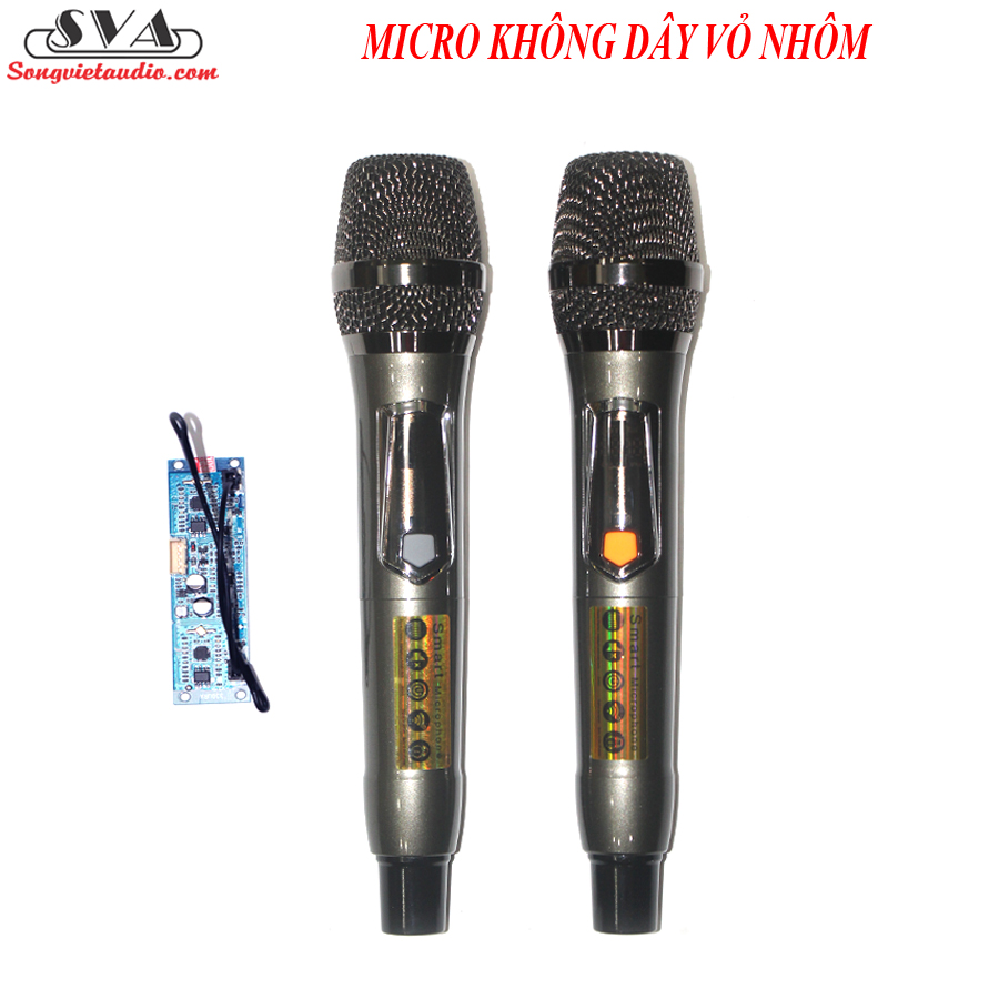 MICRO KHÔNG DÂY LOA KÉO, AMPLI SET TẦN SỐ VÀ VOLUME TRÊN MICRO - 1 CẶP