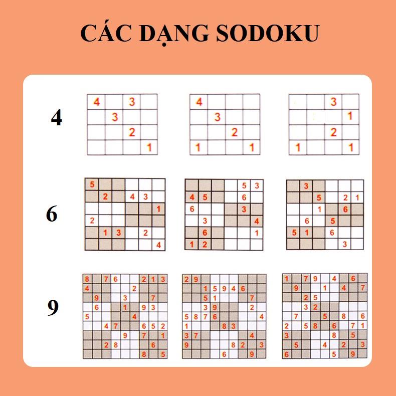 Đồ chơi bộ Sodoku 915 level 4 trong 1 bìa gỗ và số dính từ Montessori KB216017