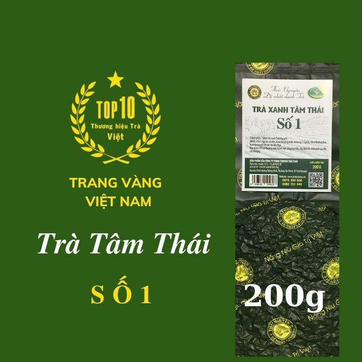 Trà Xanh Tâm Thái Số 1 gói 200g Trà Thái Nguyên Đặc Biệt 200gS1