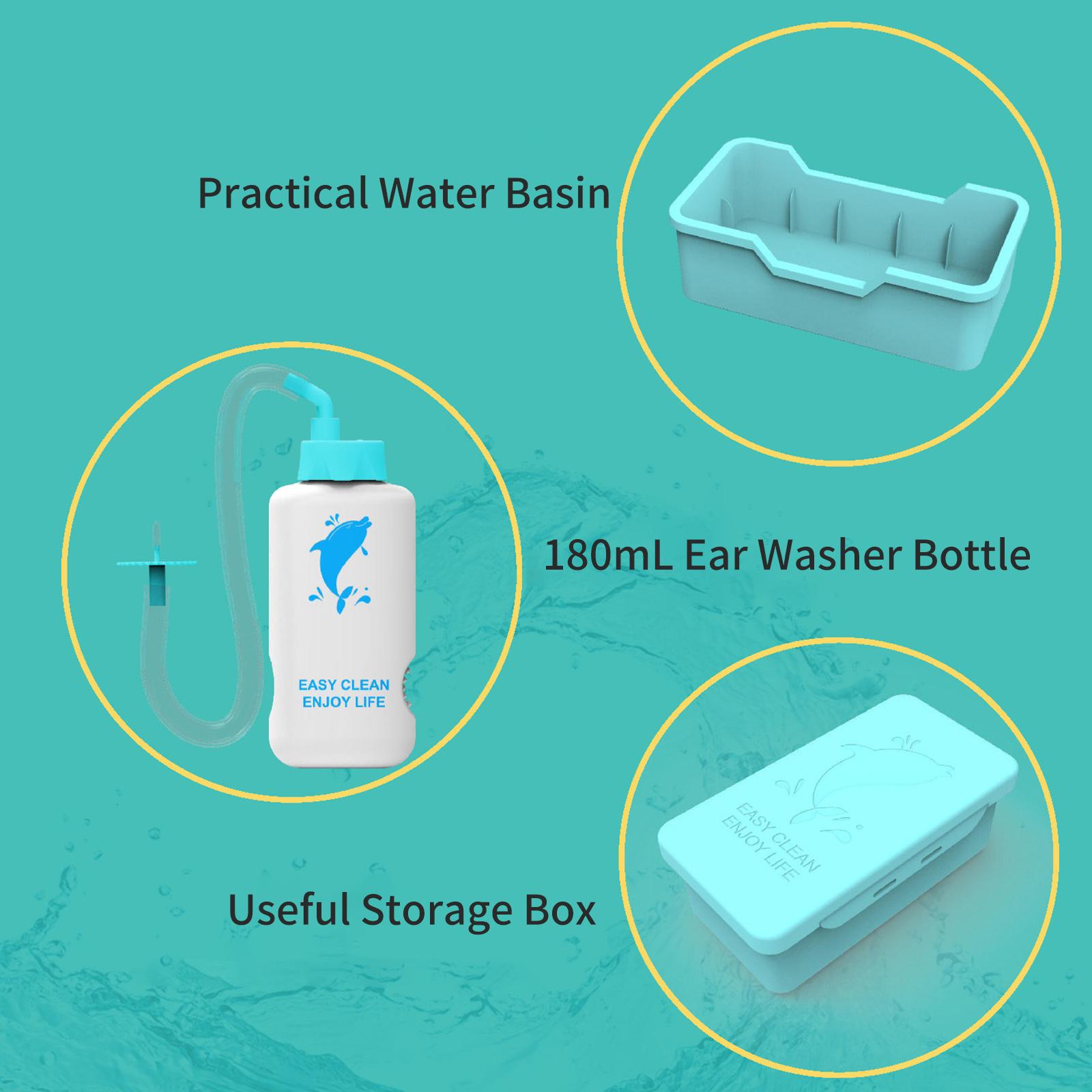 Bộ Dụng Cụ Rửa Tai Có Hộp Đựng Cho Người Lớn Và Trẻ Em Làm Sạch Tai Và Lấy Ráy Tai Ear Washer Bottle
