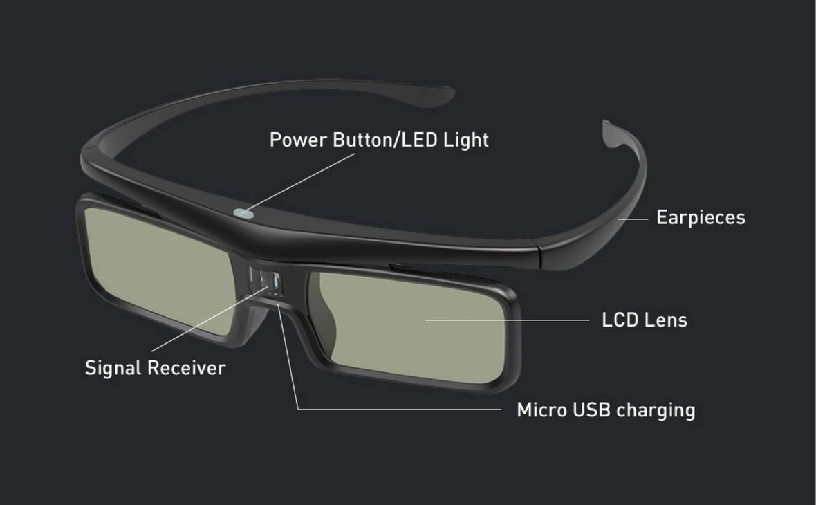 Kính 3D DLP-Link có thể sạc lại Dangbei, Hàng chính hãng - ZAMACO AUDIO