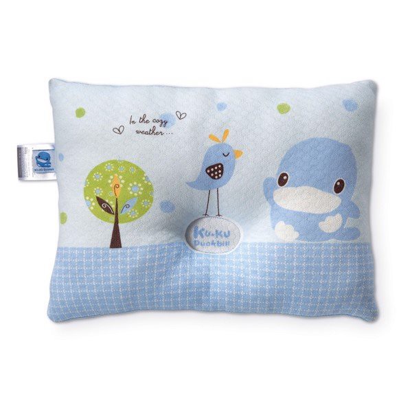 Gối chống bẹp đầu cho bé sơ sinh KU.KU Duckbill mềm mại thoáng khí 21x28x4cm ku2073