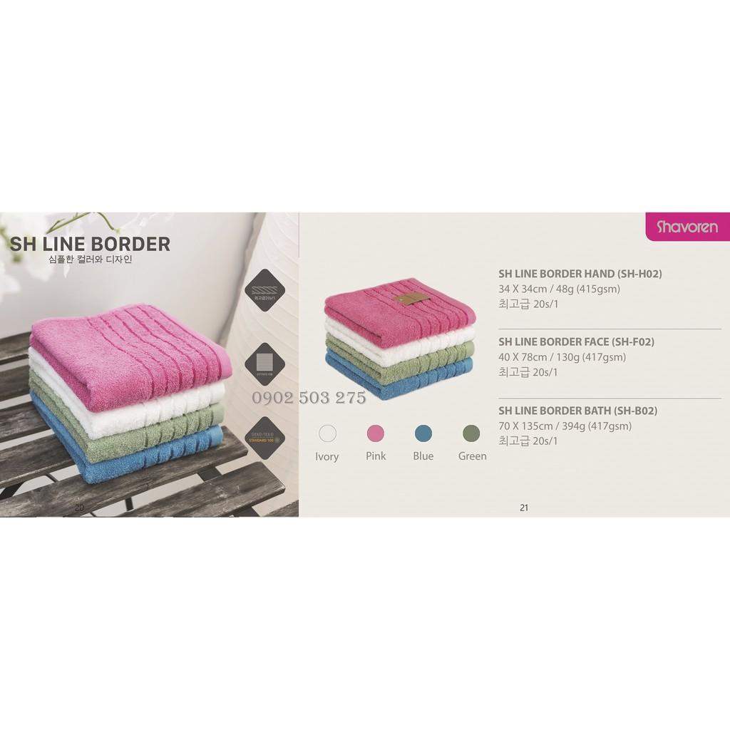 Bộ 04 Khăn Cotton Cao Cấp SONGWOL SH LINE BORDER