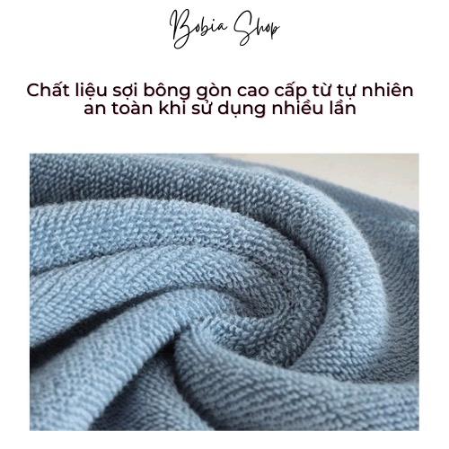 Khăn ủ tóc lông cừu ngoại nhập vân kẻ sọc siêu dày, siêu mềm mịn bảo vệ mái tóc suôn mượt 65x25cm