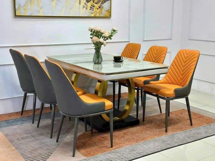 Bộ bàn ăn mặt đá nhập khẩu sang trọng, hiện đại CTL05 Tundo nhiều lựa chọn