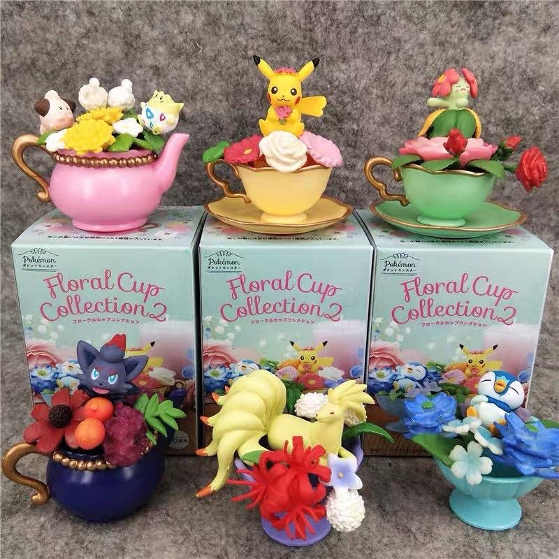 Mô hình Bộ sưu tập cốc hoa búp bê 2 pikachu trang trí
