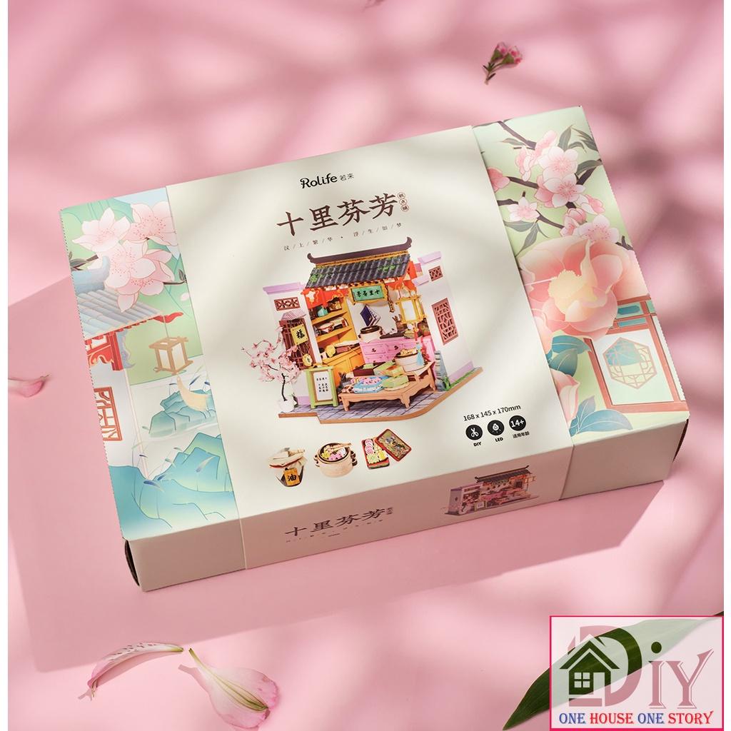 Mô hình nhà búp bê lắp ráp bằng gỗ TIỆM BÁNH - Quà tặng sinh nhật tự làm bằng gỗ