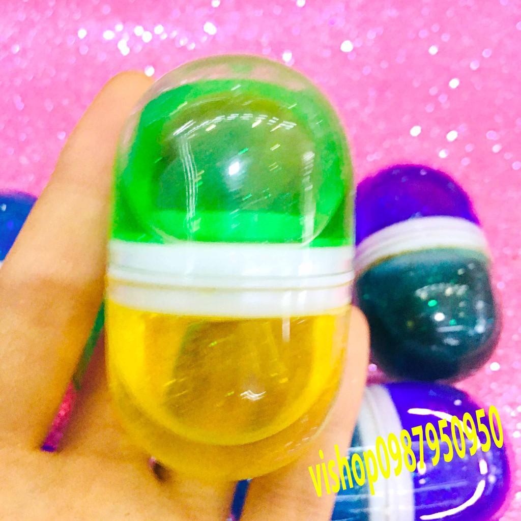 slime  lọ tròn phối 2 màu sắc dạng mềm đặc mã AQV14 Ukéo
