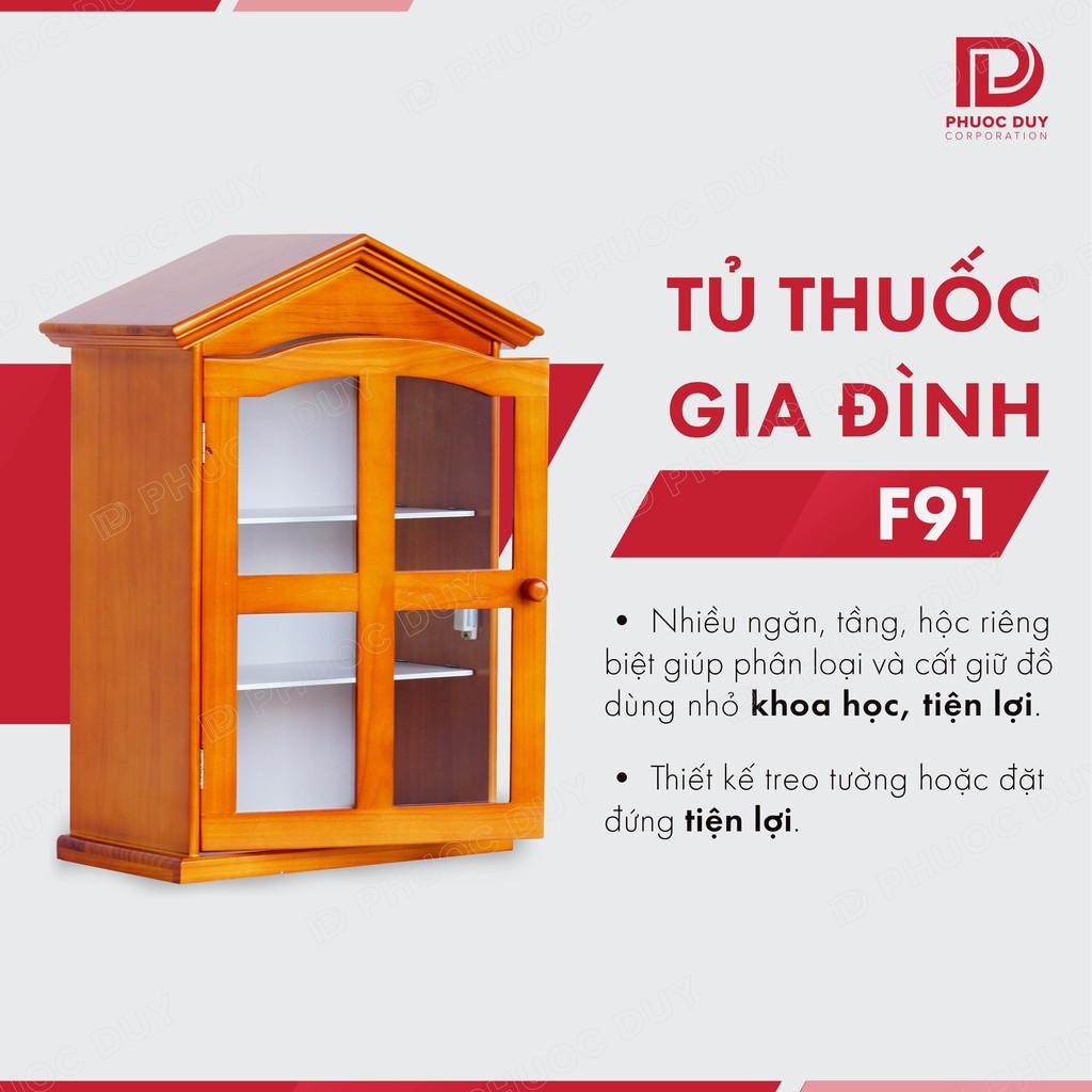 Tủ thuốc - Tủ y tế gia đình gỗ tự nhiên F91