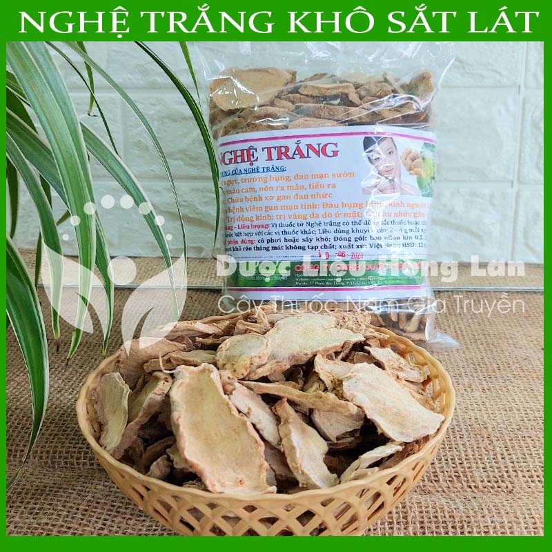 Củ Nghệ Trắng khô sắt lát 1kg