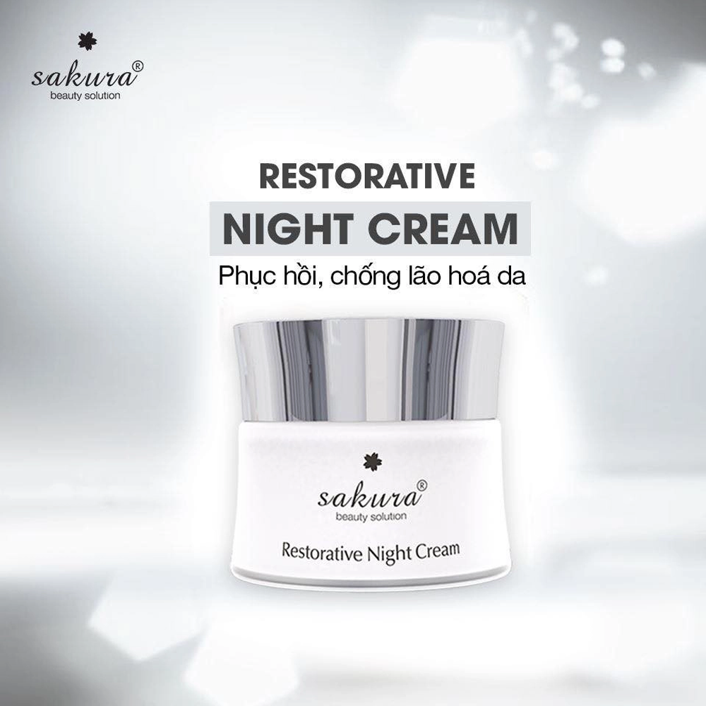 Kem dưỡng phục hồi chống lão hóa da ban đêm Sakura Restorative Night Cream 30g