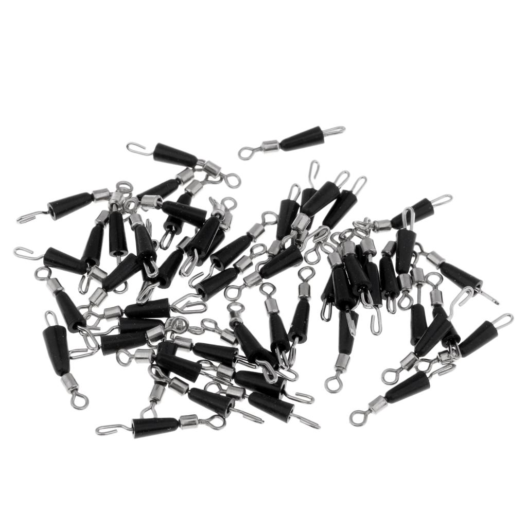 100x Metal M + 100x L Fishing Swivels Sub-line Hook Fast Link Clip Snap