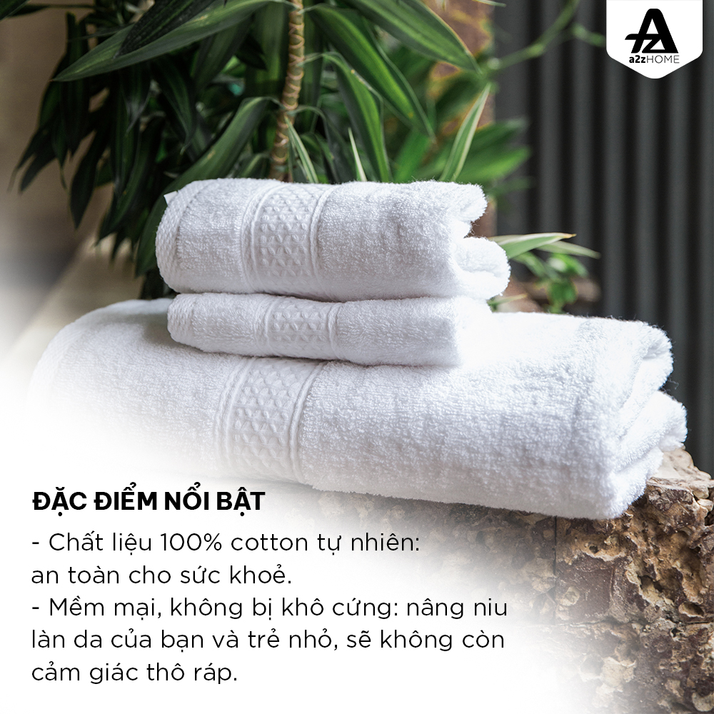 Khăn Mặt 100% Cotton Tự Nhiên Cao Cấp Mềm Mại