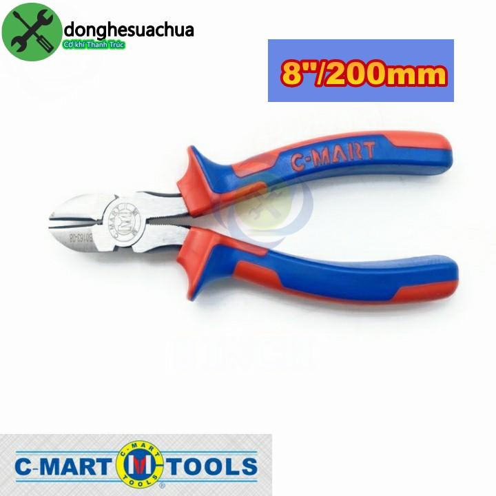 Kìm cắt cán xanh đỏ C-Mart B0163-8 200mm 8inch