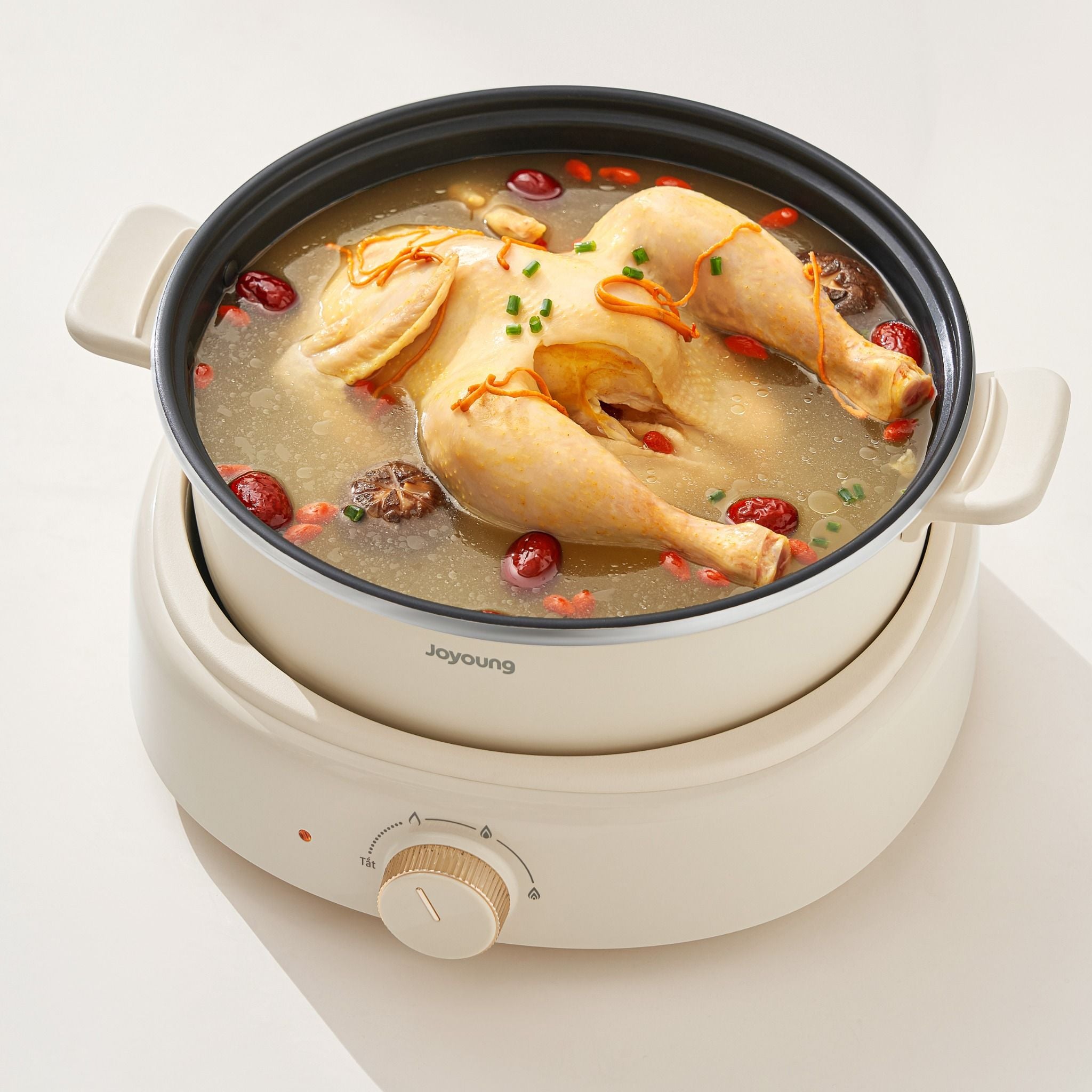 Nồi lẩu nướng điện đa năng 5L Joyoung JHP-525 công suất 1600W kèm khay nướng - Hàng Chính Hãng