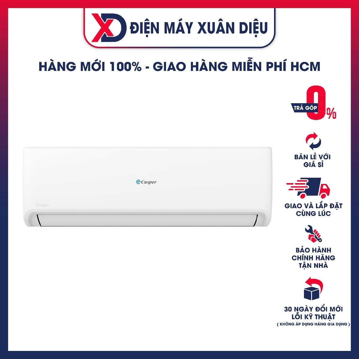 Máy lạnh Casper 2.5 HP SC-24FS33 - Hàng Chính Hãng - Chỉ Giao Hồ Chí Minh