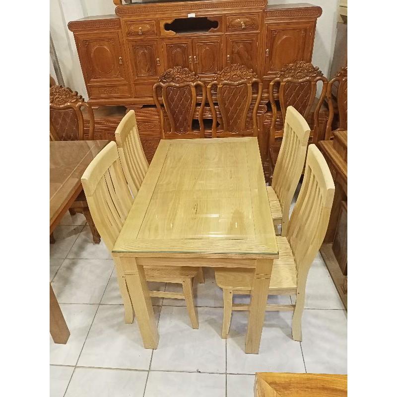 Bàn Ăn 4 Ghế gỗ Sồi màu tự nhiên giá 4tr100 0388.639.288
