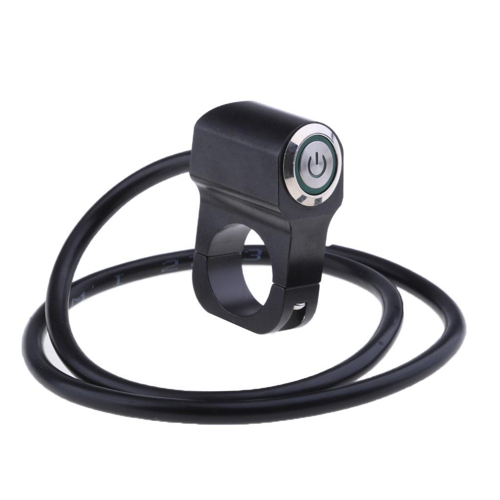 Motorcycle 25mm/1" Handlebar Headlight Switch and Wires Waterproof On/Off