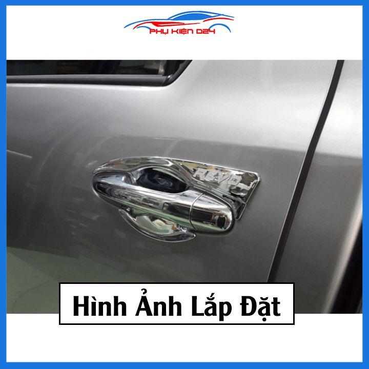 Ốp tay hõm mạ crom Hilux Revo sáng bóng chống trầy bảo vệ cửa xe ô tô