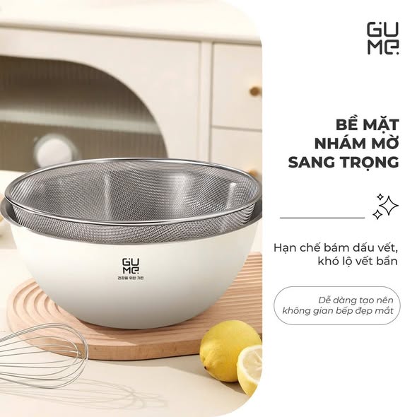 BỘ RỔ CHẬU INOX 304 GUME GM-DR0025 25CM hàng chính hãng