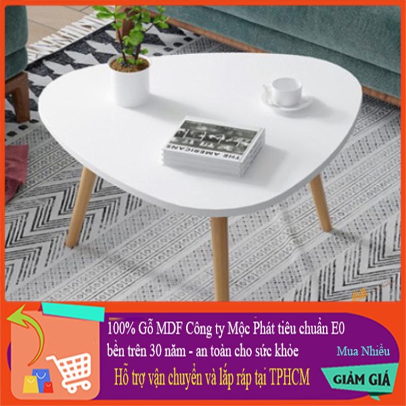 Made in VN Bàn Trà Tam Giác Chân Gỗ Sồi Cao Cấp gỗ mdf 17mm công ty Mộc Phát độ bền trên 30 năm AN021