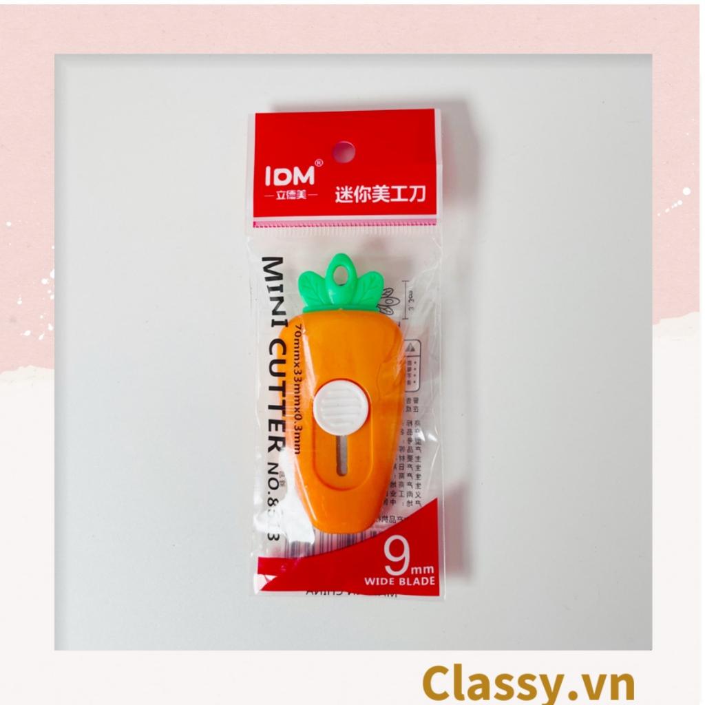 Dao rọc giấy  Classy nhỏ gọn 7CM, hình củ cà rốt màu cam PK1214