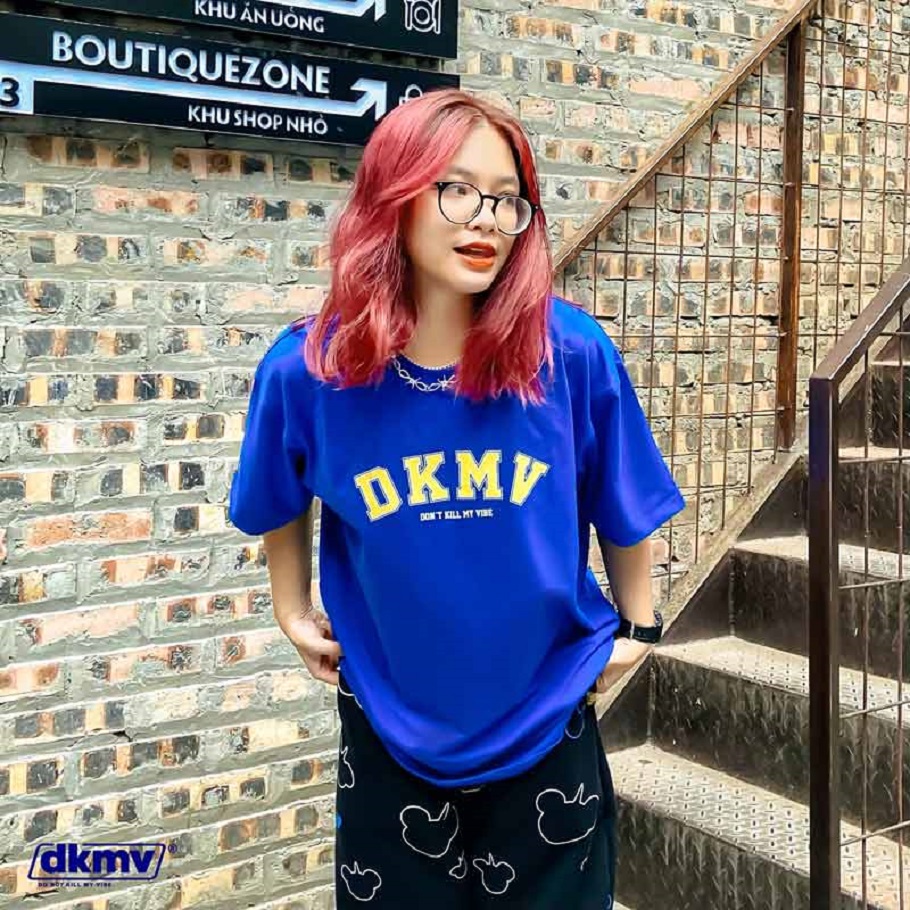 Áo thun nữ form rộng màu xanh | DKMV Tee Jersey-Blue