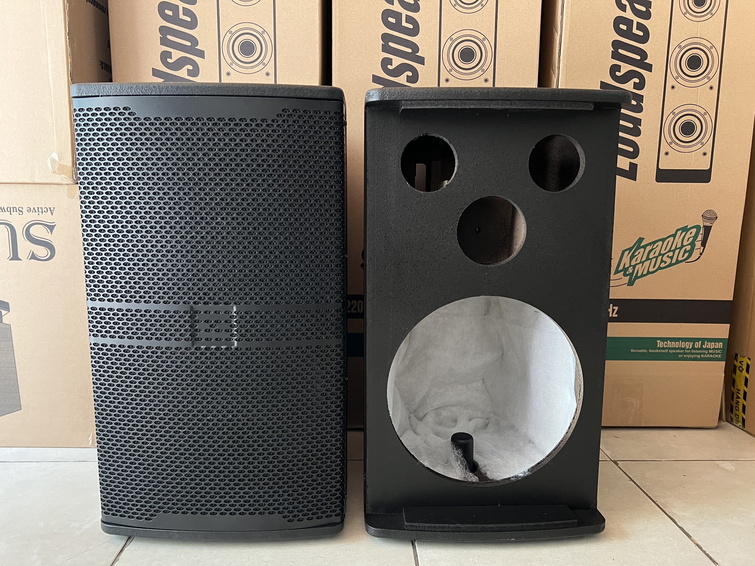 Vỏ thùng loa đứng 3 tấc thùng sơn KP 6012 Hải Triều