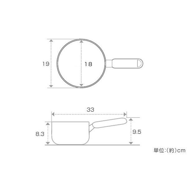 Nồi Quánh Inox/ Nồi Cán Dài 1.8L Tương Thích Với Mọi Loại Bếp