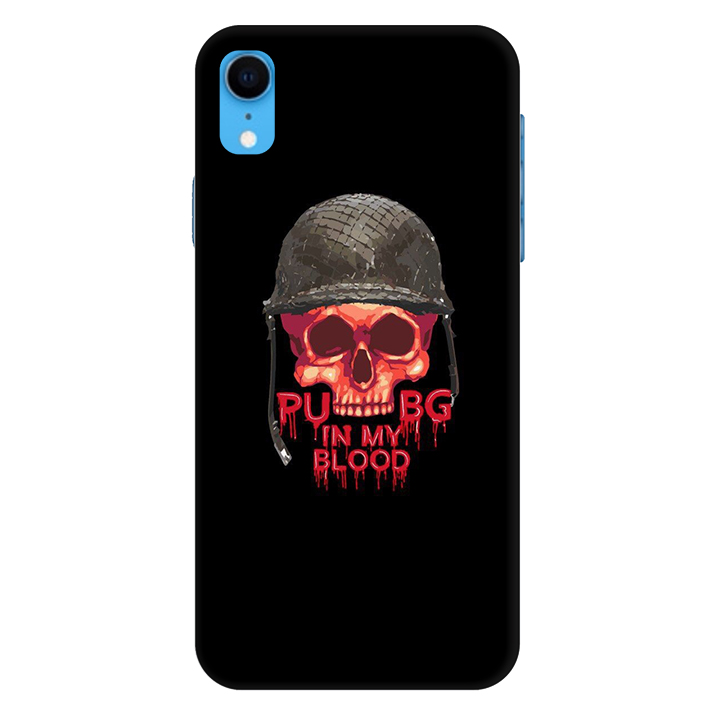 Ốp lưng nhựa cứng nhám dành cho iPhone XR in hình Đầu lâu