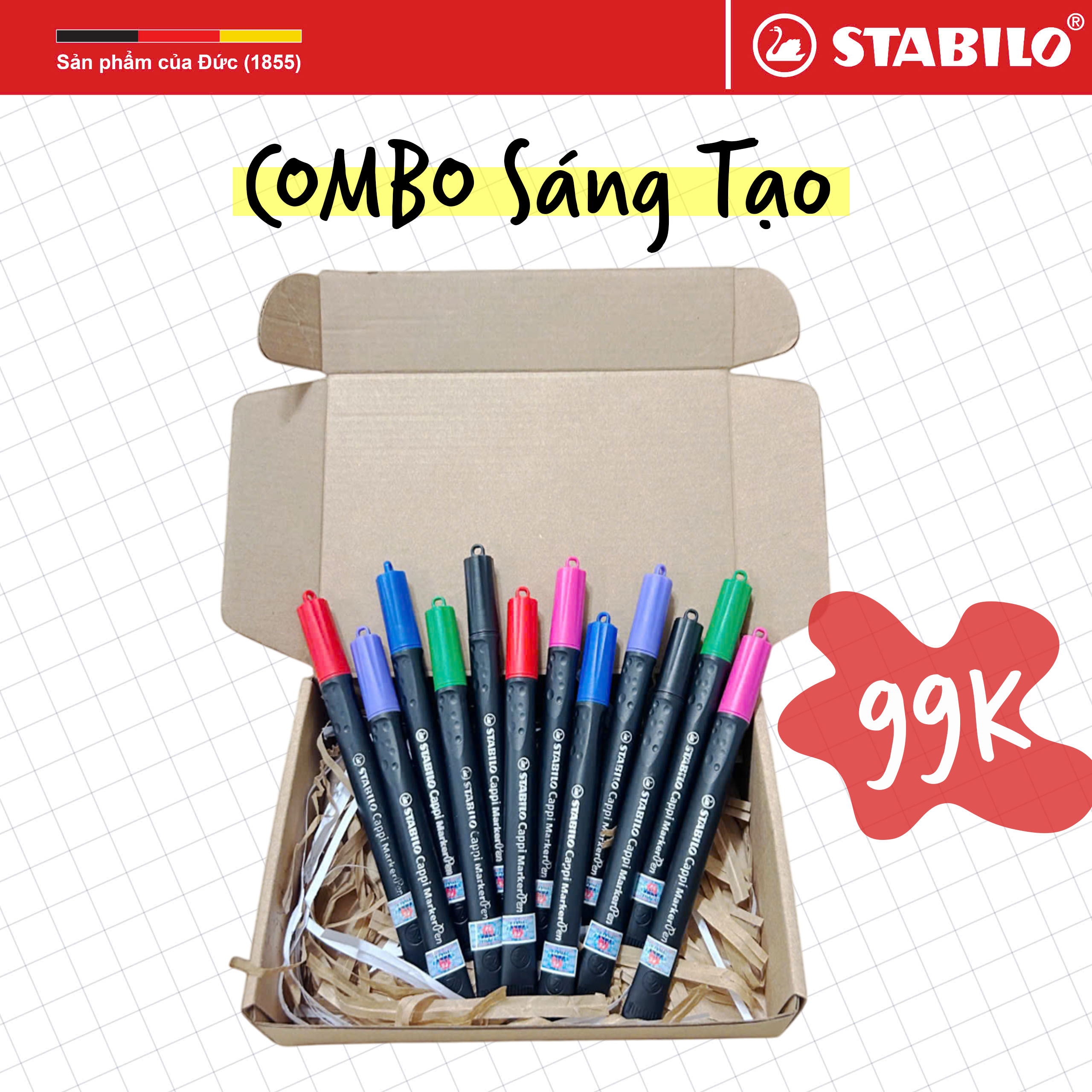 [GIÁ SỐC 99K] Combo SÁNG TẠO 12 món sản phẩm STABILO