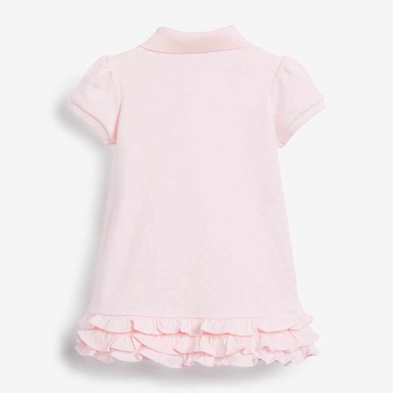 Váy đầm Polo cho bé gái cầu vồng cotton cao cấp size 2-7T (10-27kg) + tặng kèm kẹp tóc xinh