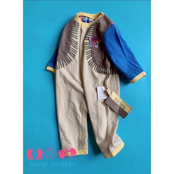 Bodysuit / Sleepsuit MIDES xuất Pháp vải cotton dày dặn cho bé