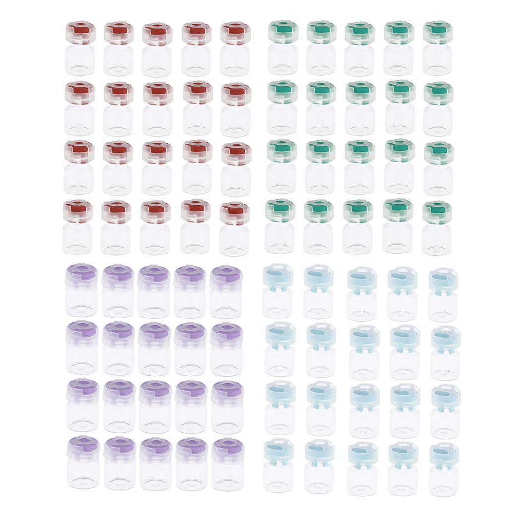 20Pcs Empty Sealed Sterile Vials Blue Lids
