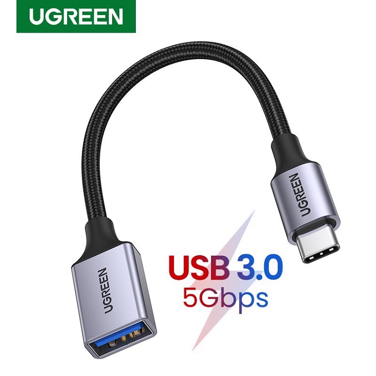 Dây cáp chuyển đổi Ugreen US378 đầu cắm USB C sang USB 3.0 OTG tiện dụng hàng chính hãng